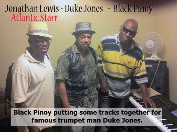 Black Pinoy Joel Crafton and a legendary Jonathan Lewis from the Atlantic star with trumpeter  Duke Jones