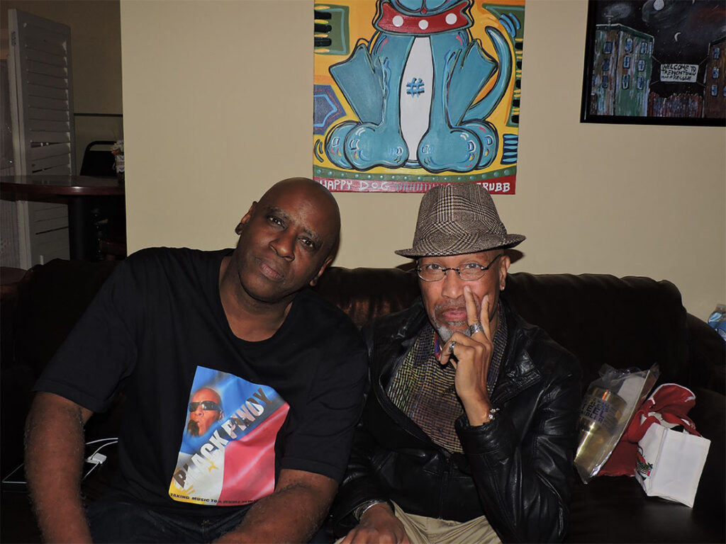 Legendary jazz keyboardist Bob Baldwin pictured with celebrity Black Pinoy Joel Crafton.
